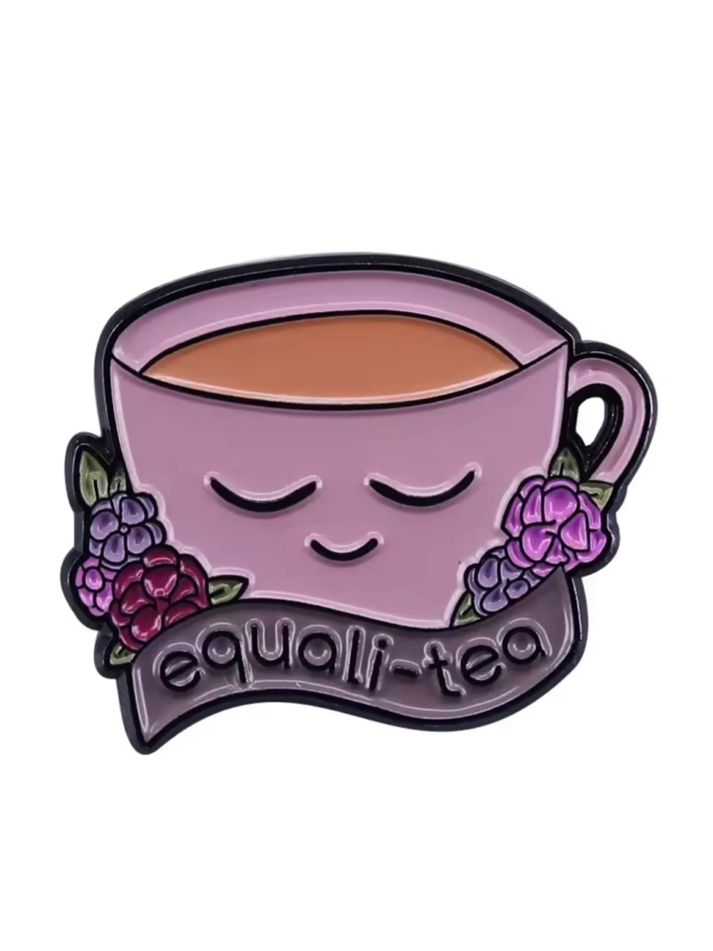 Cute Feminist "Equali-tea" Enamel Pin